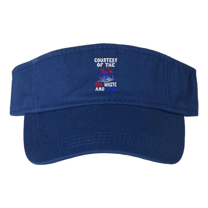 Courtesy Red White And Blue Valucap Bio-Washed Visor