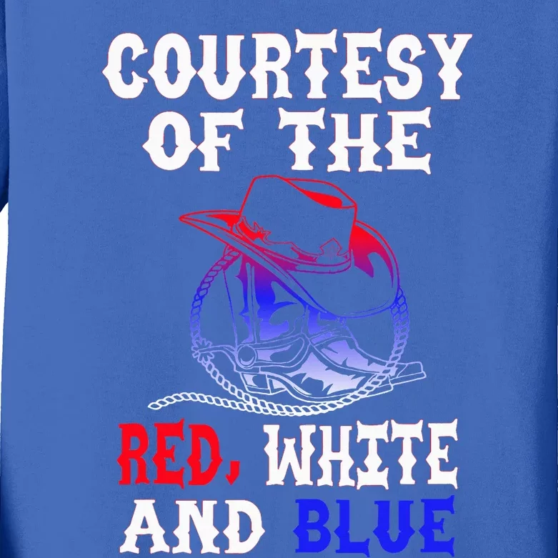 Courtesy Red White And Blue Kids Long Sleeve Shirt