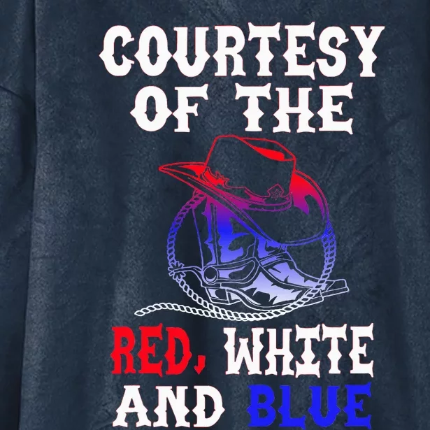 Courtesy Red White And Blue Hooded Wearable Blanket