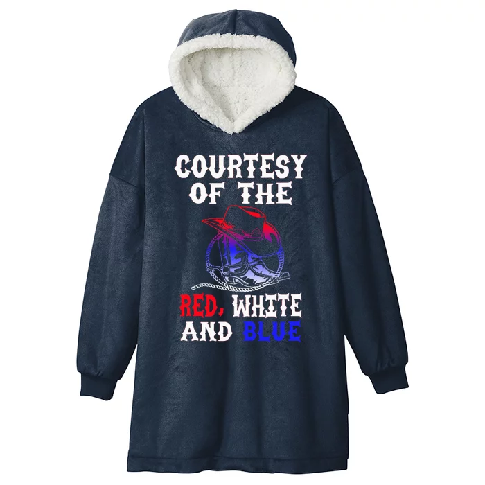 Courtesy Red White And Blue Hooded Wearable Blanket