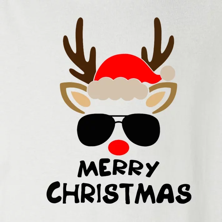 Cute Reindeer Xmas Family Gift For Merry Christmas Toddler Long Sleeve Shirt