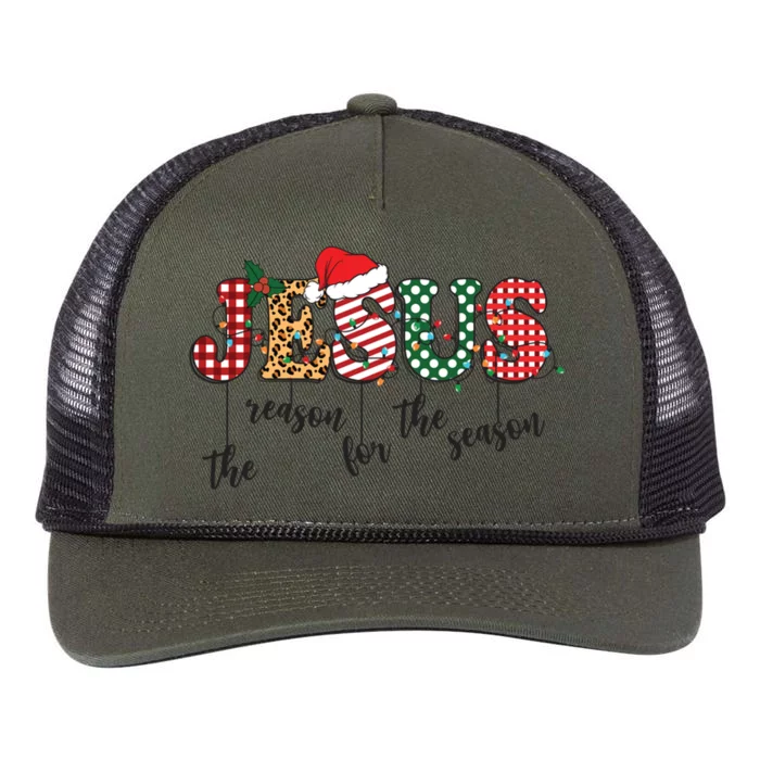 Christian Religious Xmas Jesus Is The Reason For The Season Great Gift Retro Rope Trucker Hat Cap