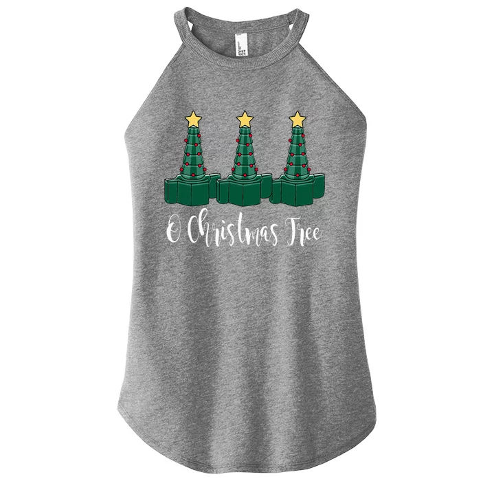 Christmas RT Xmas Tree ICU RRT Respiratory Therapist Nurse Women’s Perfect Tri Rocker Tank