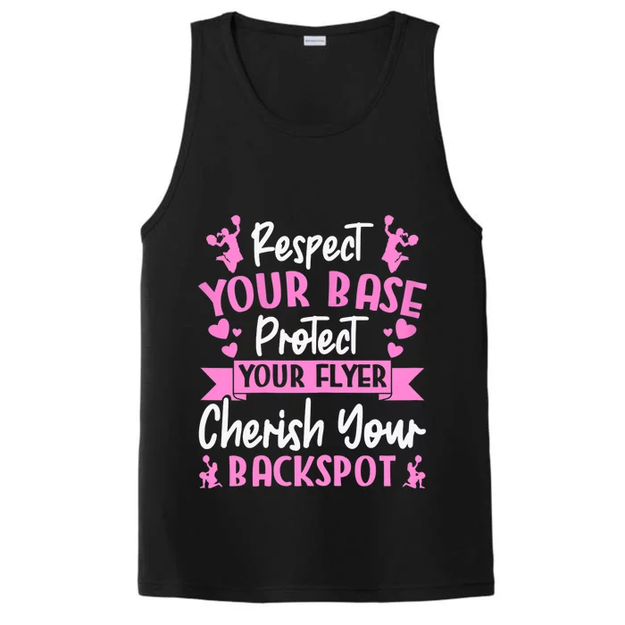 Cheerleading Respect Your Base Protect Your Flyer Cheer Girl Performance Tank