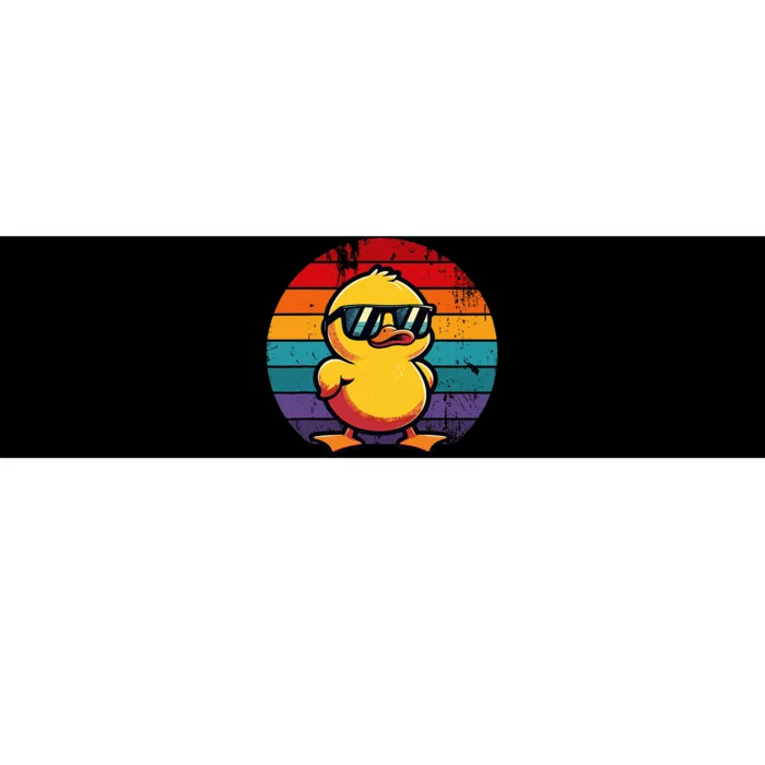 Cool Retro Yellow Duck In Sunglasses 70s 80s 90s Funny Duck Bumper Sticker