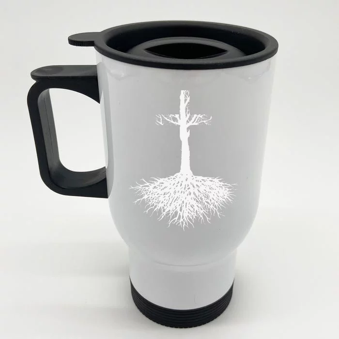 Christian Root Your Faith In Jesus Christ Front & Back Stainless Steel Travel Mug