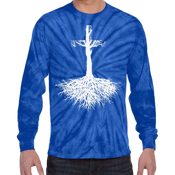 Christian Root Your Faith In Jesus Christ Tie-Dye Long Sleeve Shirt