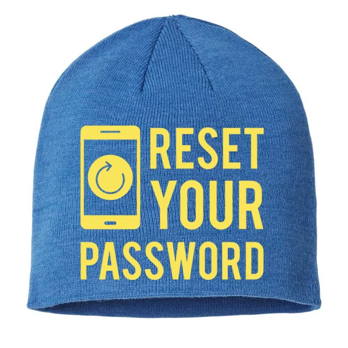 Cool Reset Your Password System Administrators Gift 8 1/2in Sustainable Knit Beanie