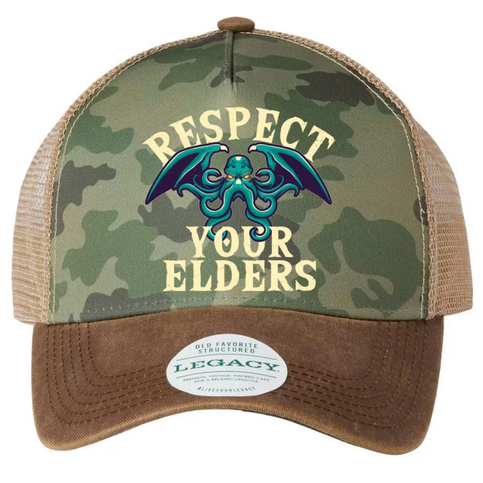 Cthulhu Respect Your Elders Legacy Tie Dye Trucker Hat