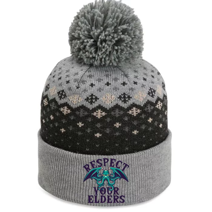 Cthulhu Respect Your Elders The Baniff Cuffed Pom Beanie