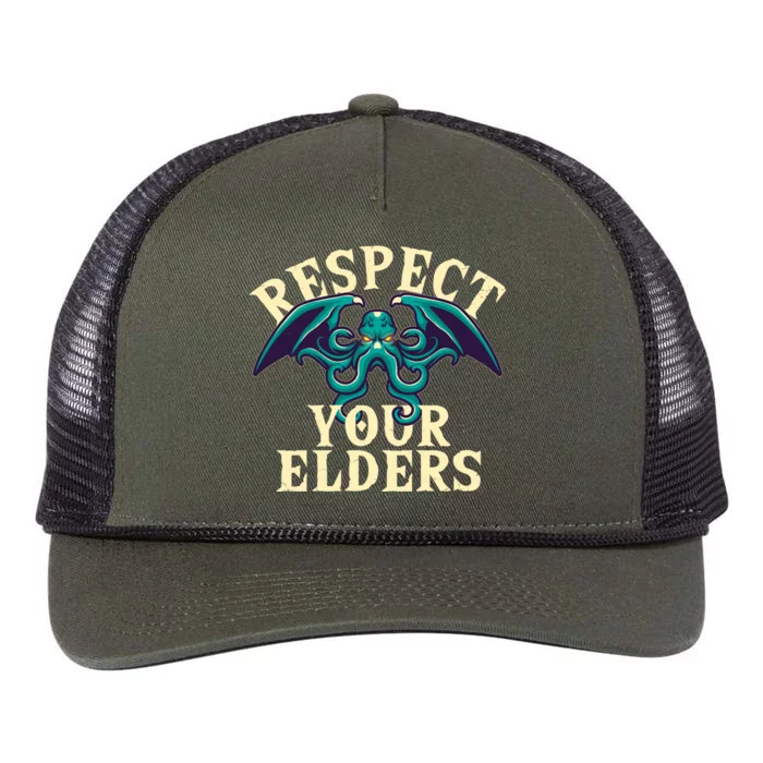 Cthulhu Respect Your Elders Retro Rope Trucker Hat Cap