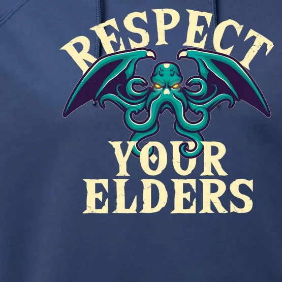 Cthulhu Respect Your Elders Performance Fleece Hoodie