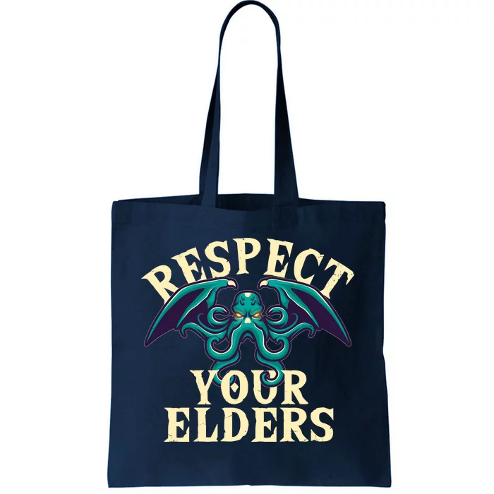 Cthulhu Respect Your Elders Tote Bag