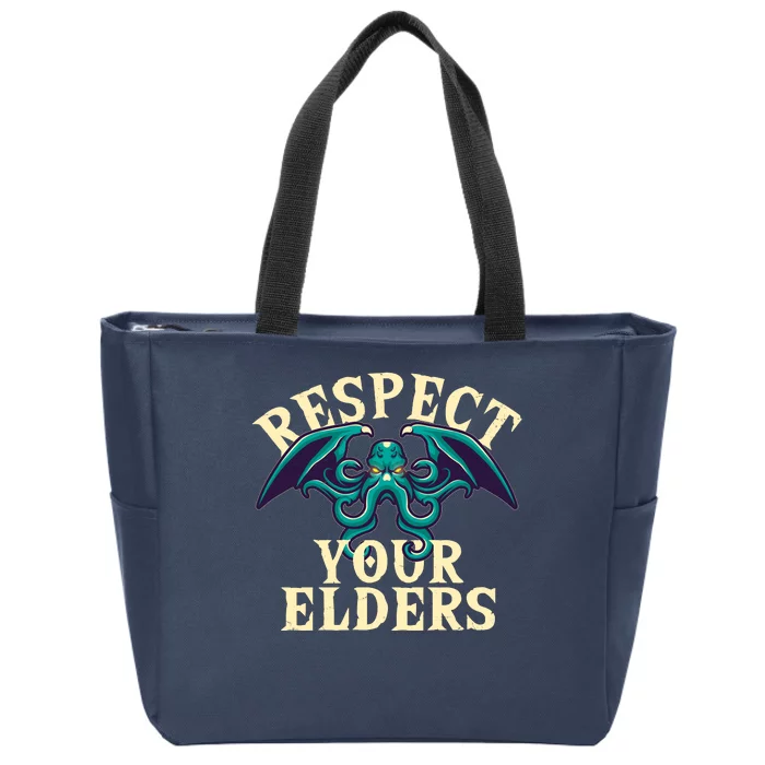 Cthulhu Respect Your Elders Zip Tote Bag