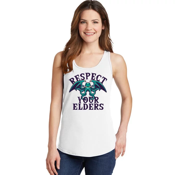 Cthulhu Respect Your Elders Ladies Essential Tank