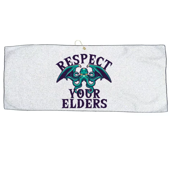 Cthulhu Respect Your Elders Large Microfiber Waffle Golf Towel