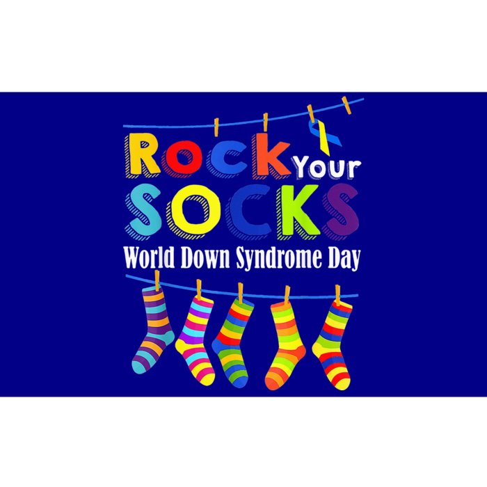 Cute Rock Your Socks 3 21 Trisomy 21 World Down Day Bumper Sticker