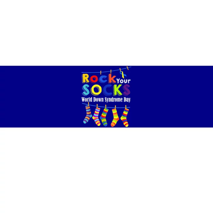 Cute Rock Your Socks 3 21 Trisomy 21 World Down Day Bumper Sticker