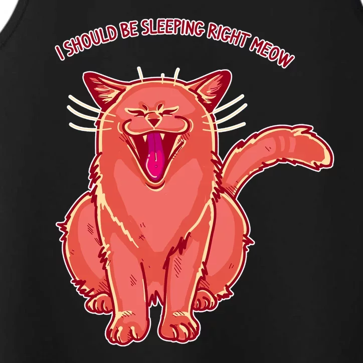 Crying Cat I should Be Sleeping Performance Tank