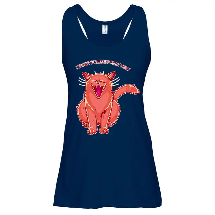 Crying Cat I should Be Sleeping Ladies Essential Flowy Tank