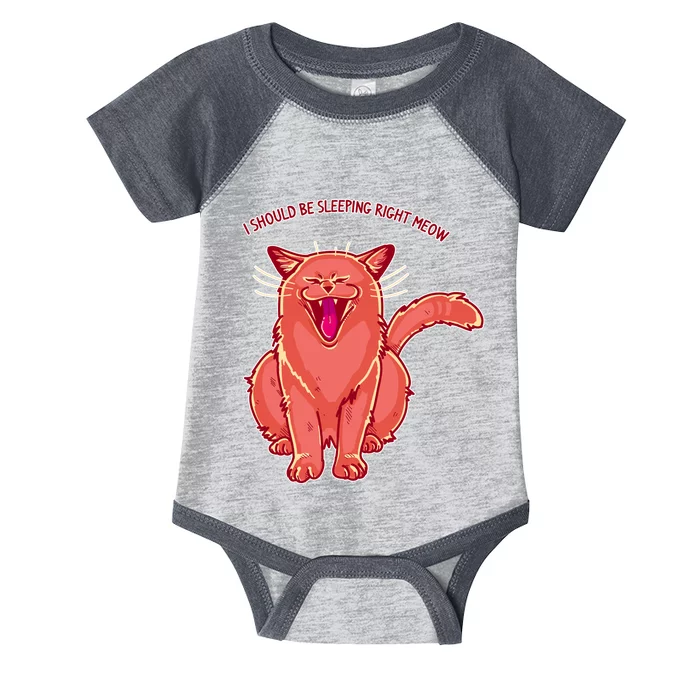 Crying Cat I should Be Sleeping Infant Baby Jersey Bodysuit