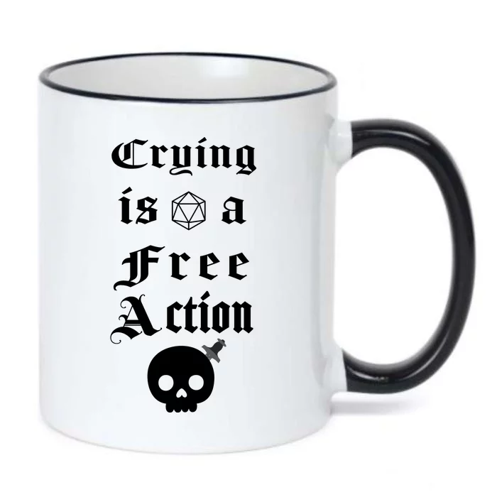 Crying Is A Free Action Gaming Black Color Changing Mug