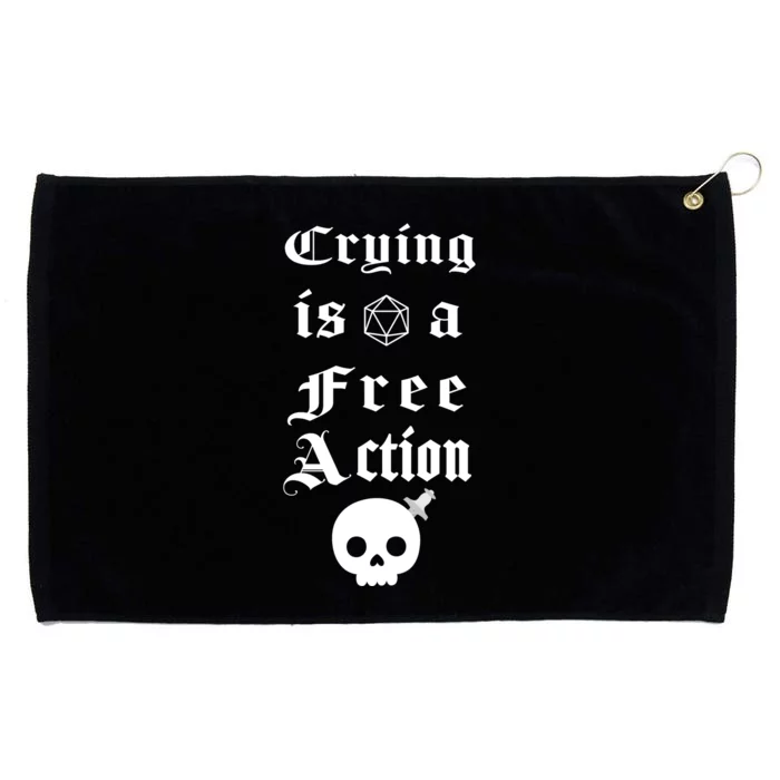 Crying Is A Free Action Gaming Grommeted Golf Towel