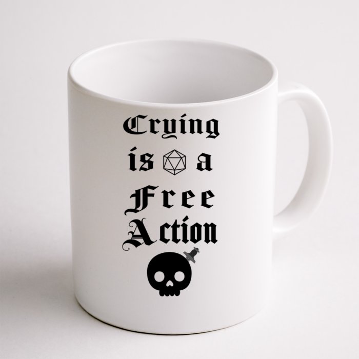 Crying Is A Free Action Gaming Front & Back Coffee Mug