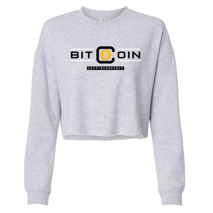 Crypto Bitcoin Cropped Pullover Crew