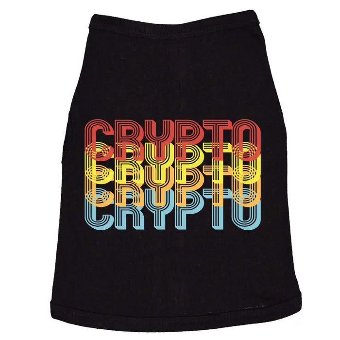 Crypto Crypto Crypto Crypto Retro Style Doggie Tank