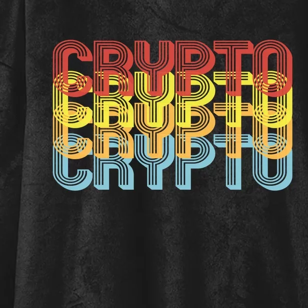 Crypto Crypto Crypto Crypto Retro Style Hooded Wearable Blanket