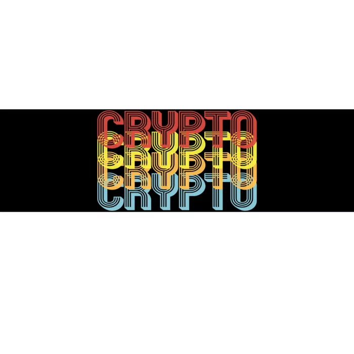 Crypto Crypto Crypto Crypto Retro Style Bumper Sticker