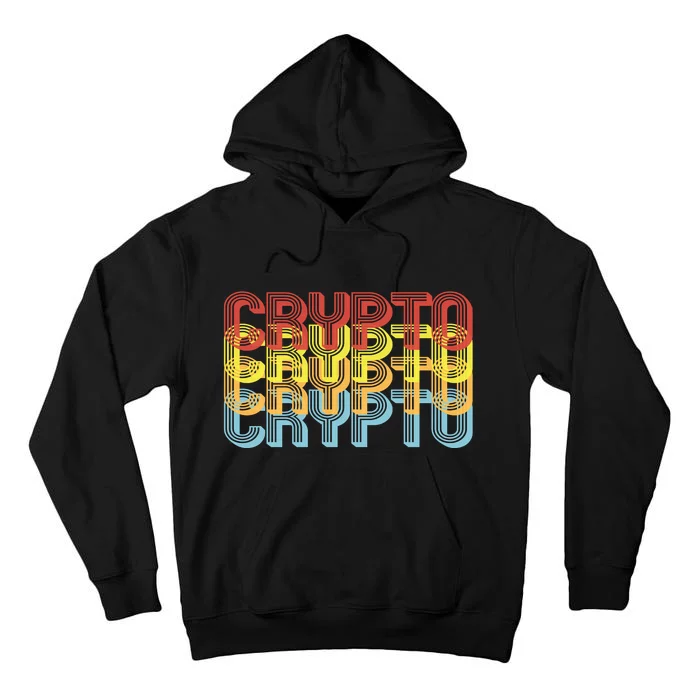 Crypto Crypto Crypto Crypto Retro Style Tall Hoodie