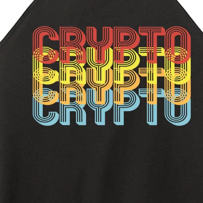 Crypto Crypto Crypto Crypto Retro Style Women’s Perfect Tri Rocker Tank