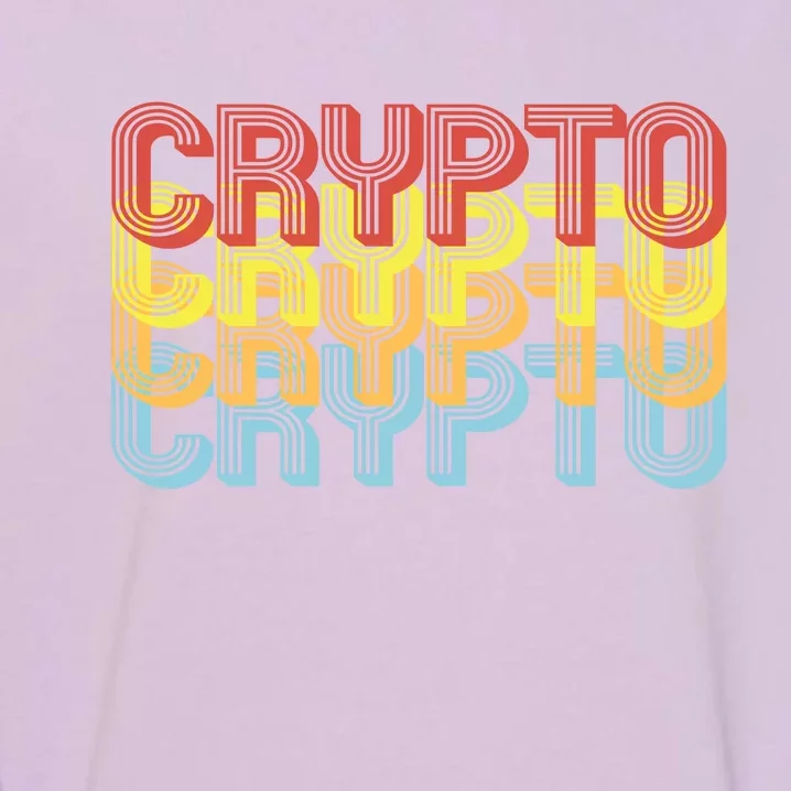 Crypto Crypto Crypto Crypto Retro Style Garment-Dyed Sweatshirt