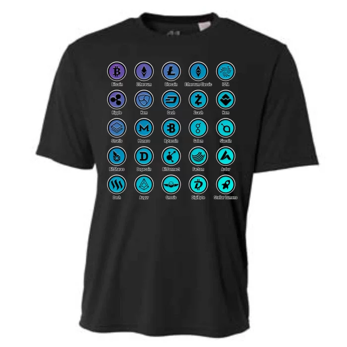 Crypto Currency Logos Coinbase Cooling Performance Crew T-Shirt