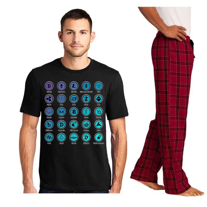 Crypto Currency Logos Coinbase Pajama Set