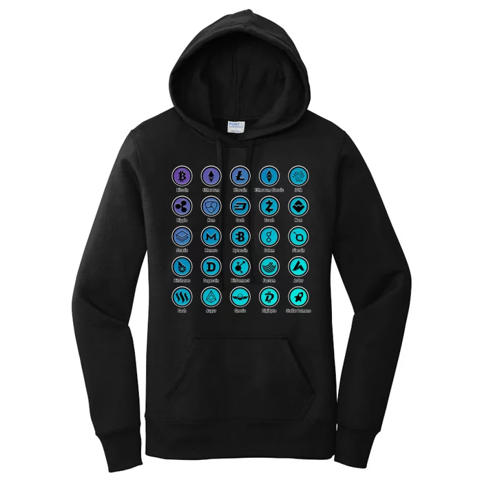 Crypto Currency Logos Coinbase Women's Pullover Hoodie