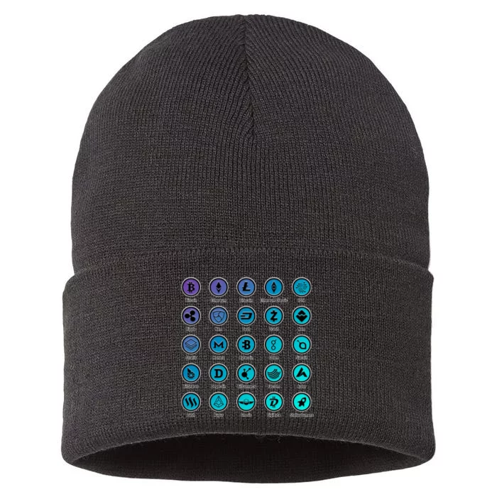 Crypto Currency Logos Coinbase Sustainable Knit Beanie