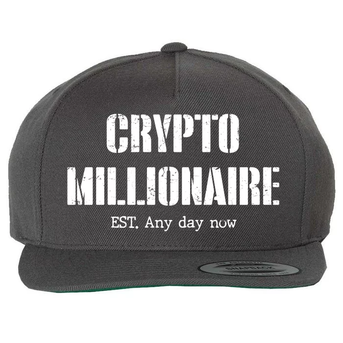 Crypto Millionaire Est. Any Day Now Wool Snapback Cap