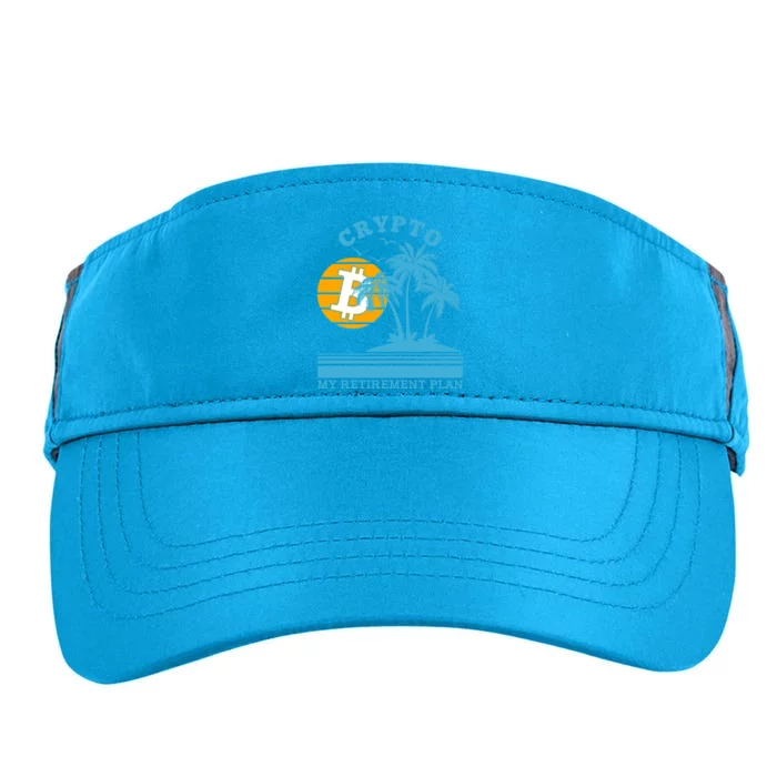 Crypto My Retirement Plan Adult Drive Performance Visor