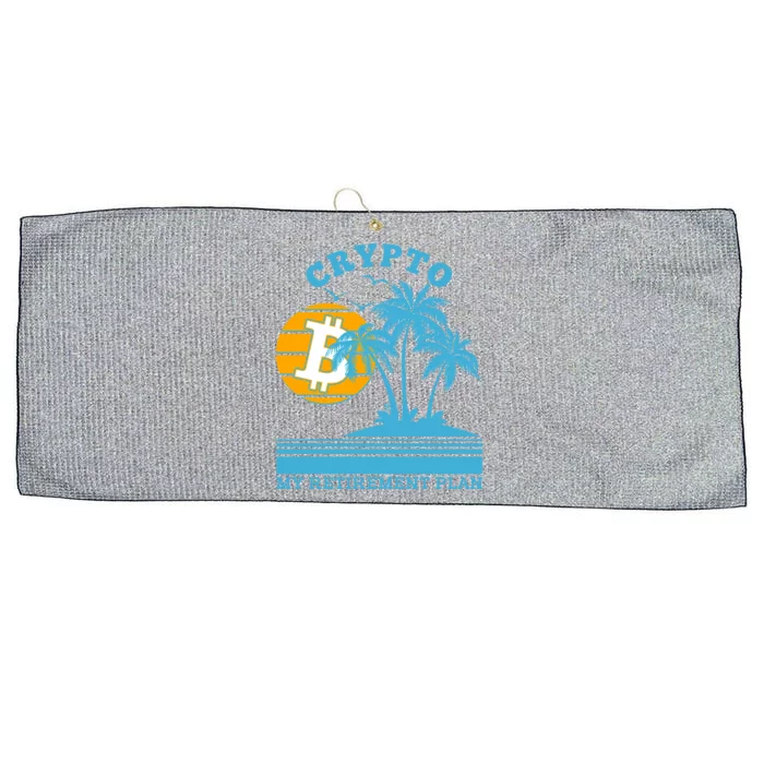 Crypto My Retirement Plan Large Microfiber Waffle Golf Towel