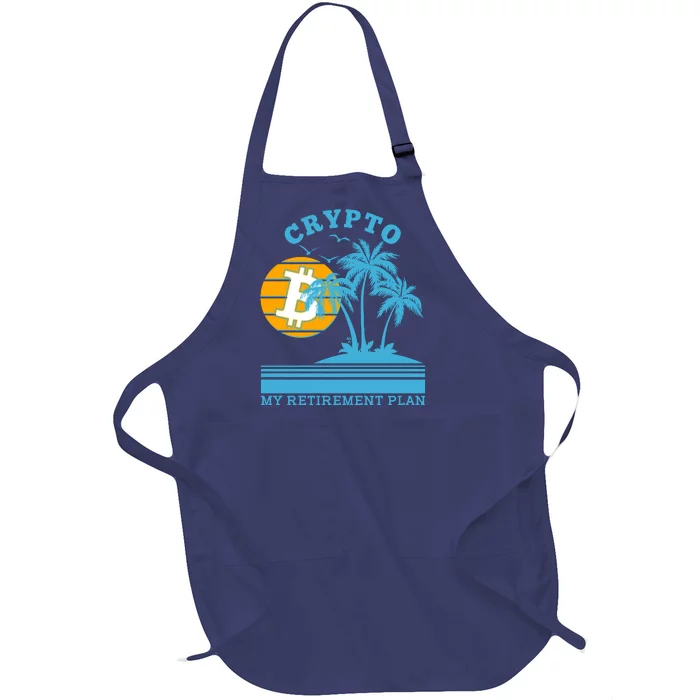 Crypto My Retirement Plan Full-Length Apron With Pocket