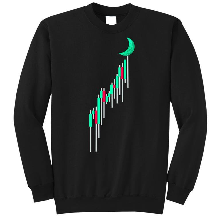 Crypto To The Moon Trading Hodl Stock Chart Sweatshirt