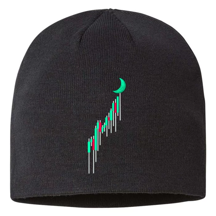 Crypto To The Moon Trading Hodl Stock Chart 8 1/2in Sustainable Knit Beanie