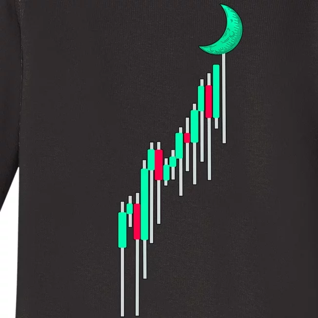 Crypto To The Moon Trading Hodl Stock Chart Baby Long Sleeve Bodysuit