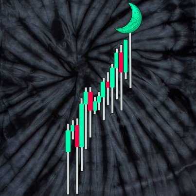 Crypto To The Moon Trading Hodl Stock Chart Tie-Dye T-Shirt