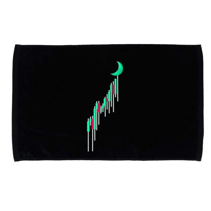 Crypto To The Moon Trading Hodl Stock Chart Microfiber Hand Towel