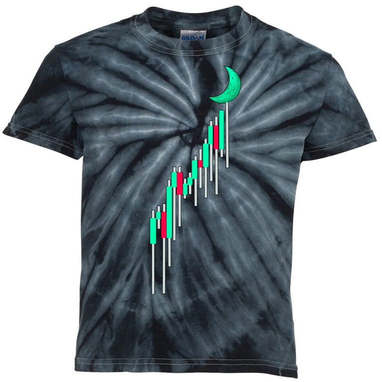 Crypto To The Moon Trading Hodl Stock Chart Kids Tie-Dye T-Shirt