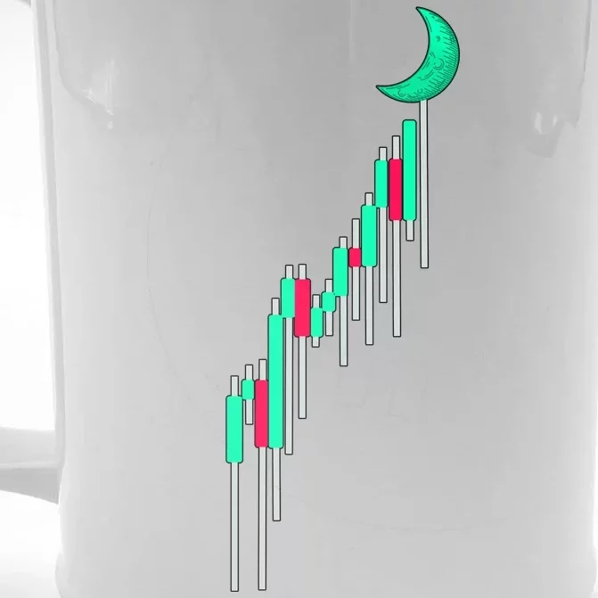 Crypto To The Moon Trading Hodl Stock Chart Front & Back Beer Stein